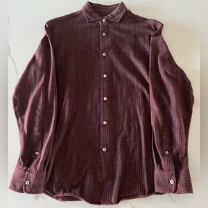 Cremieux Classics Houndstooth Plaid Heavyweight Warm Flannel - Red - Large